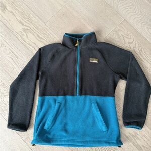 L.L. Bean Gray and Blue Fleece Jacket